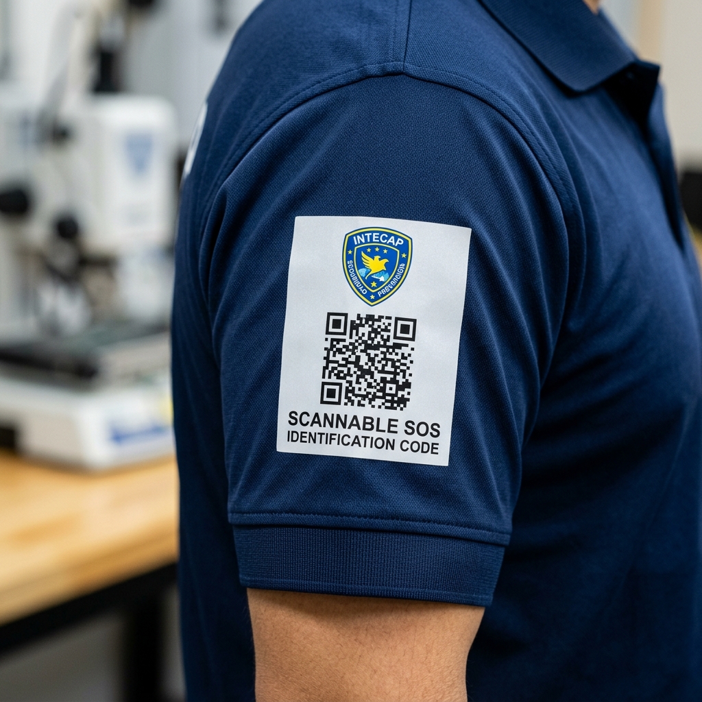 Playera o Uniforme con Parche Térmico QR